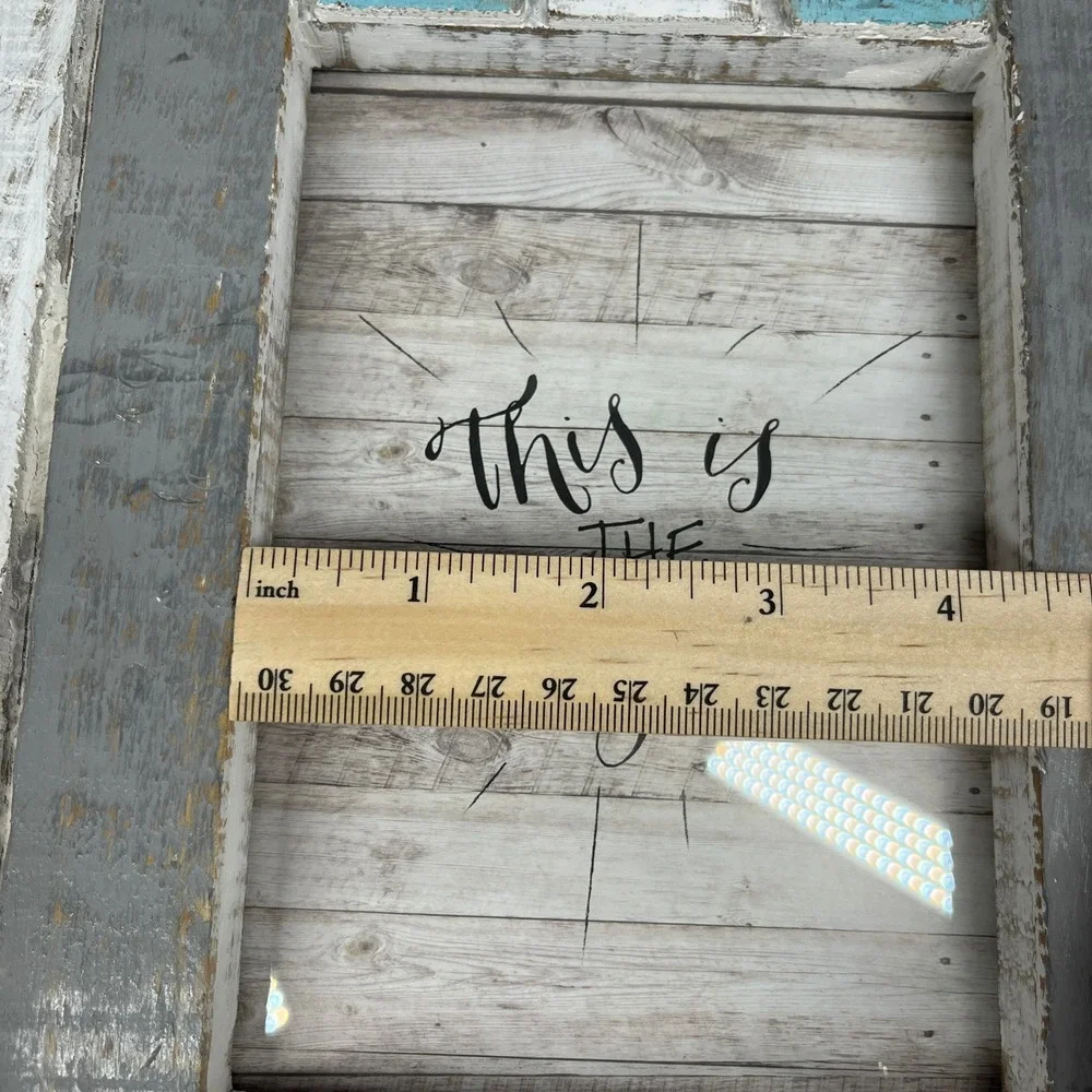 Unbranded Rustic Wood Picture Frame 4x6 Blue White Gray Distressed Coastal Decor